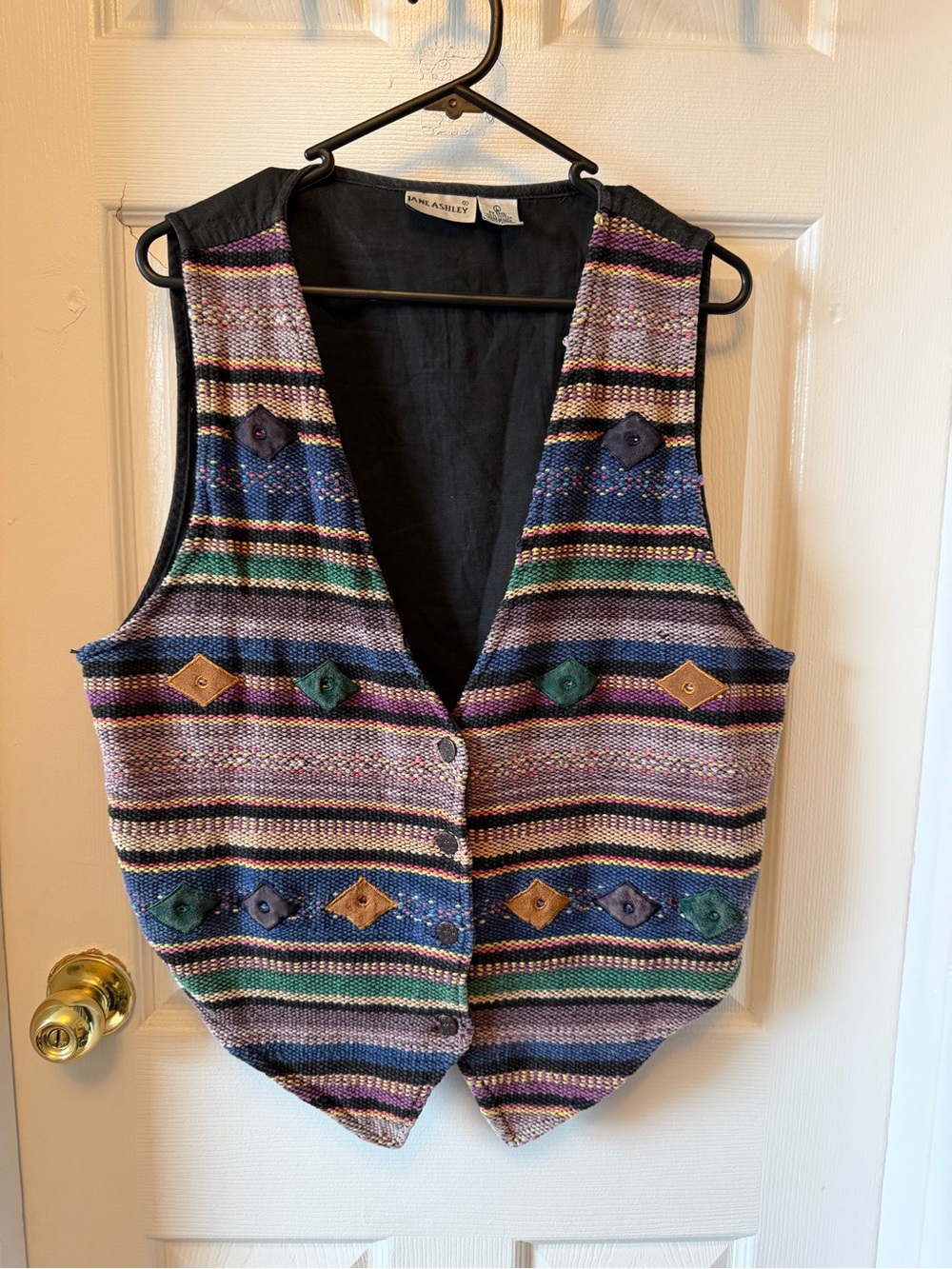 Vintage Jane Ashley Western Multicolour Vest
